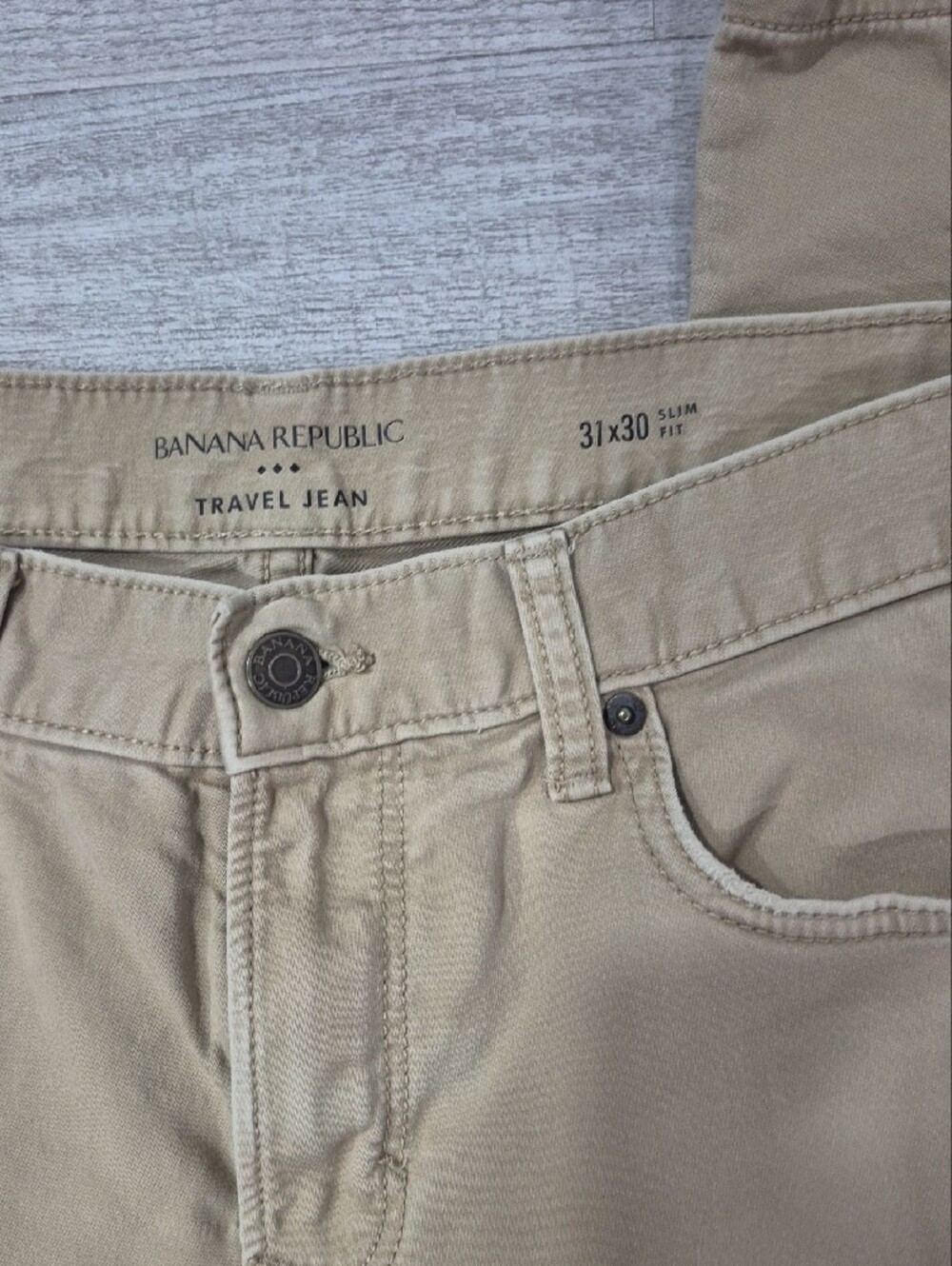 Banana Republic Men's Khaki Slim Straight Jeans 31X30 - Picture 6 of 6